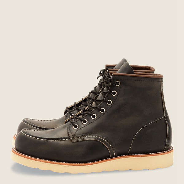 Heritage Støvler Herre - Red Wing Classic Moc - 6-Inch Rough & Tough Læder - Mørkegrå - JWXUER-084